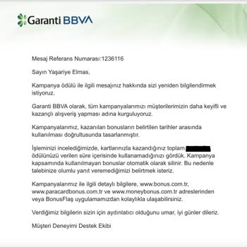 Garanti BBVA Müşterilerinize Adil Davranmanızı İstiyorum