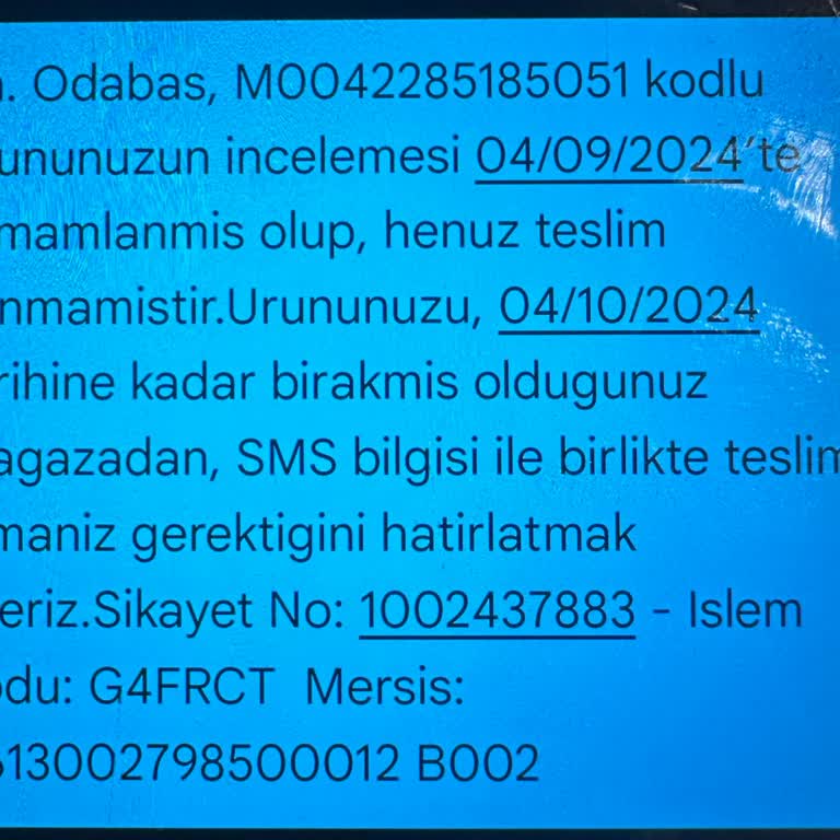 Mavi Değişim Ürünün Kullanıcı Hatası Diyerek Ürün Değişimi Yapılmıyor