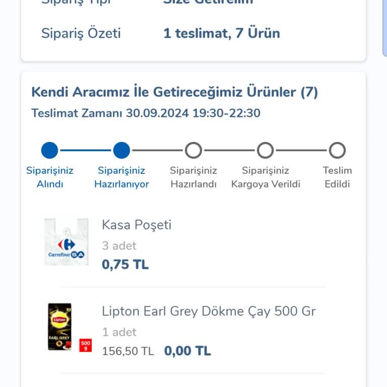 Carrefour SA 2 Gündür Teslim Edilmeyen Sipariş