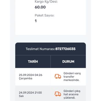 Sürat Kargo Hasarlı Ürünümün Değişimi Yapılmıyor