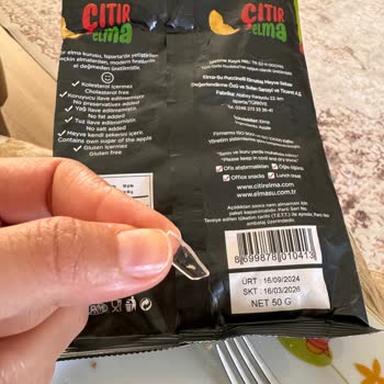 Puccinelli Elmataş (citirelma.com) Elma Kurusu Paketinden Plastik Parça Çıktı