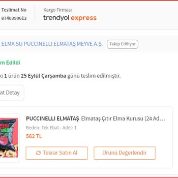 Puccinelli Elmataş (citirelma.com) Elma Kurusu Paketinden Plastik Parça Çıktı
