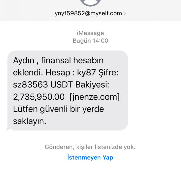 Meta 01.10. 2024 Tarihinde Saat 14':01da, “Aydın, Finansal Hesabın Eklendi.