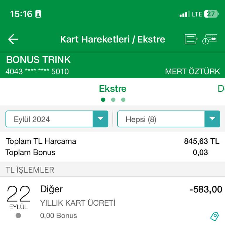 Garanti BBVA Kart Aidatı Olmadan Ücret Kesilme