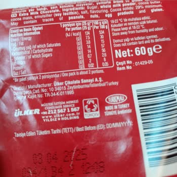 Ülker Kare Tablet Çikolata Bozuk Çıktı