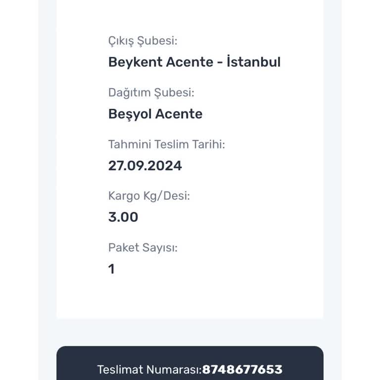 Sürat Kargo Ve Satıcı İşgüzarlığı