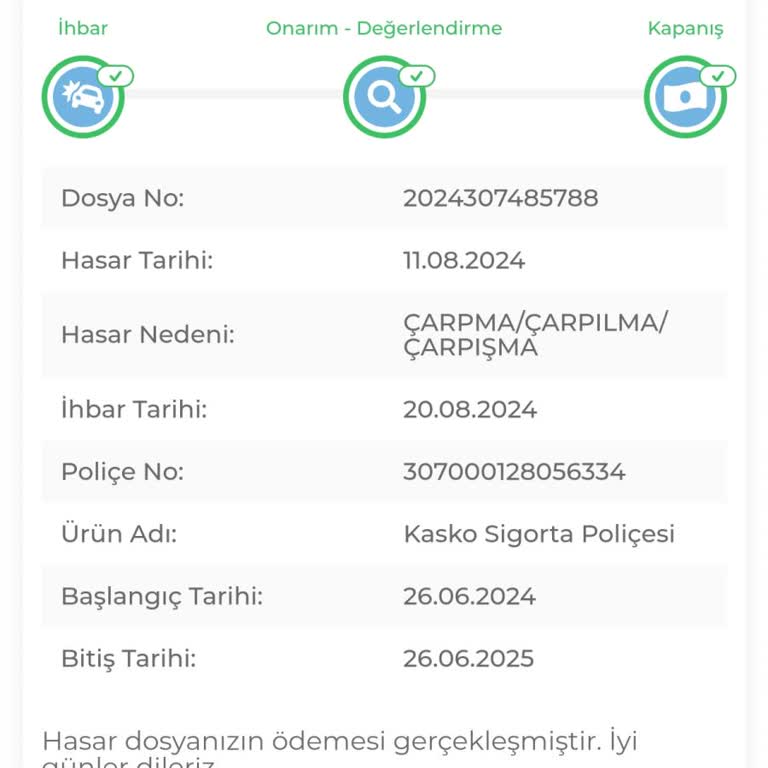 Sompo Hasar Ödeme Gecikmesi