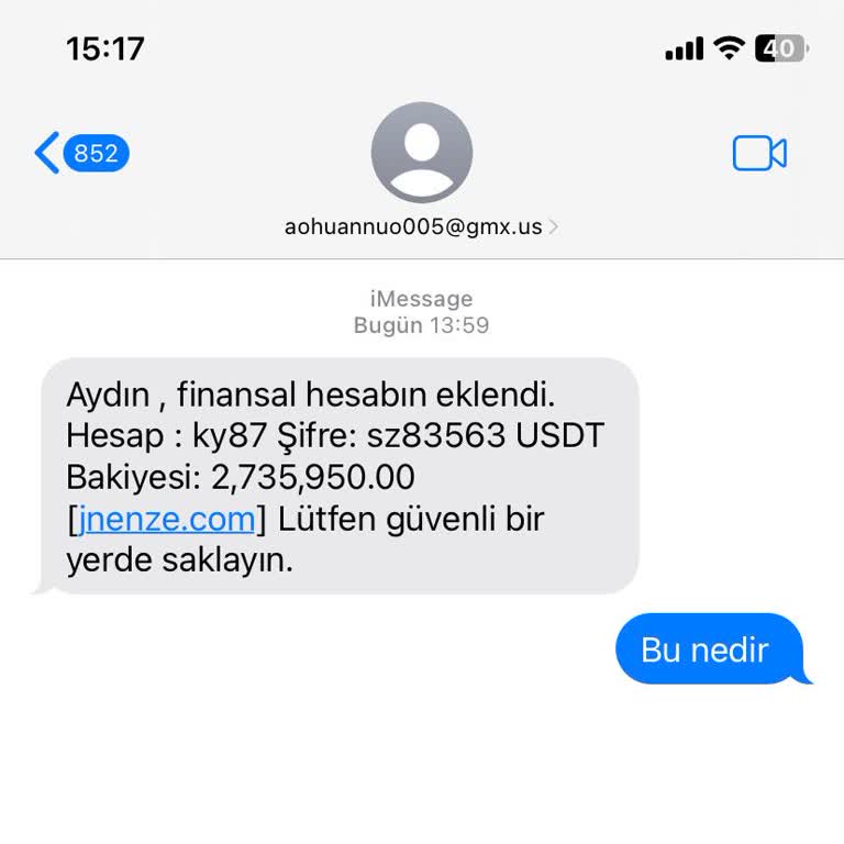 Bilinmeyen Adresten Gelen Mesaj ve Gizlilik İhlali Hakkında Şikayet