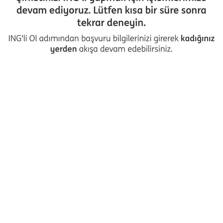 ING Müşteri Olma Süreci
