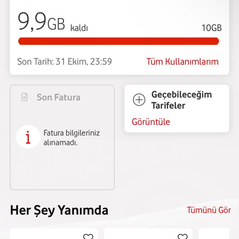 Vodafone Uygulamasında Fatura Görüntüleme ve Ödeme Sorunu
