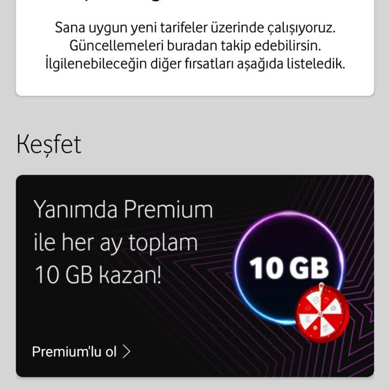 Vodafone Yanımda Uygulaması Tarife Değişikliğini Yapmıyor