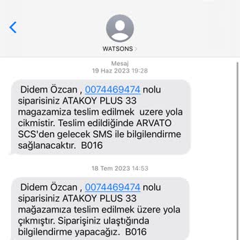 Watsons ÜRÜN\PARA İadesi Yapmıyor!