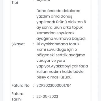 Salomon Ayakkabının 6 Ayda Yıpranması Ve Müşteri Hizmetleri Sorunu