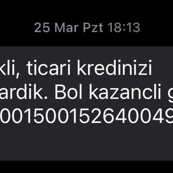Akbank Ticari Krediniz Hesabınıza Aktarılmıştır!