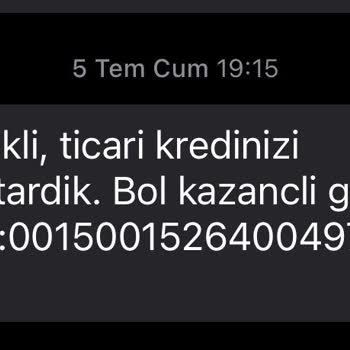 Akbank Ticari Krediniz Hesabınıza Aktarılmıştır!