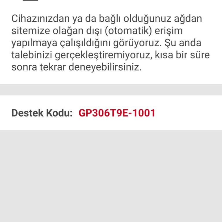 Sahibinden Olağan Dışı Erişim Tespit Ettik Uyarısı