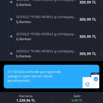 PUBG (Pubgmobile.com) Kartımdan Bilgisiz Para Çekme