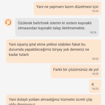 Trendyol Yemek Trendyol GO İptal Edilen Siparişin İadesi Verilmiyor.