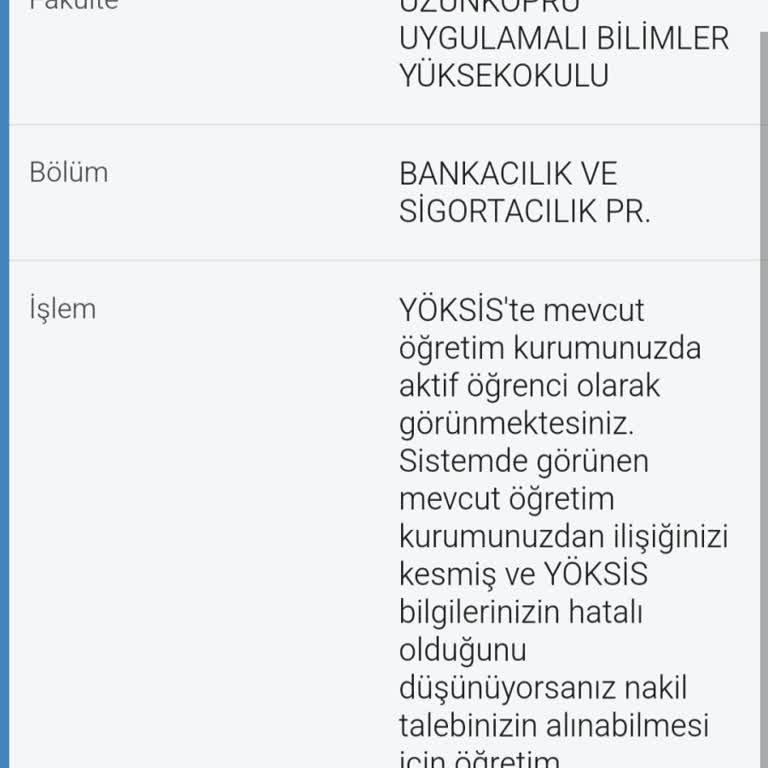 KYK Burs Nakil Yapamıyorum