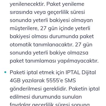 Türk Telekom Dijital Faturasız Paket