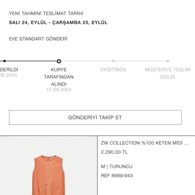 Zara Ürünlerimi Teslim Etmiyor