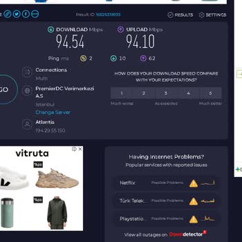 AtlantisNet Atlantisnet İnternet Hızının Düşürülmesi