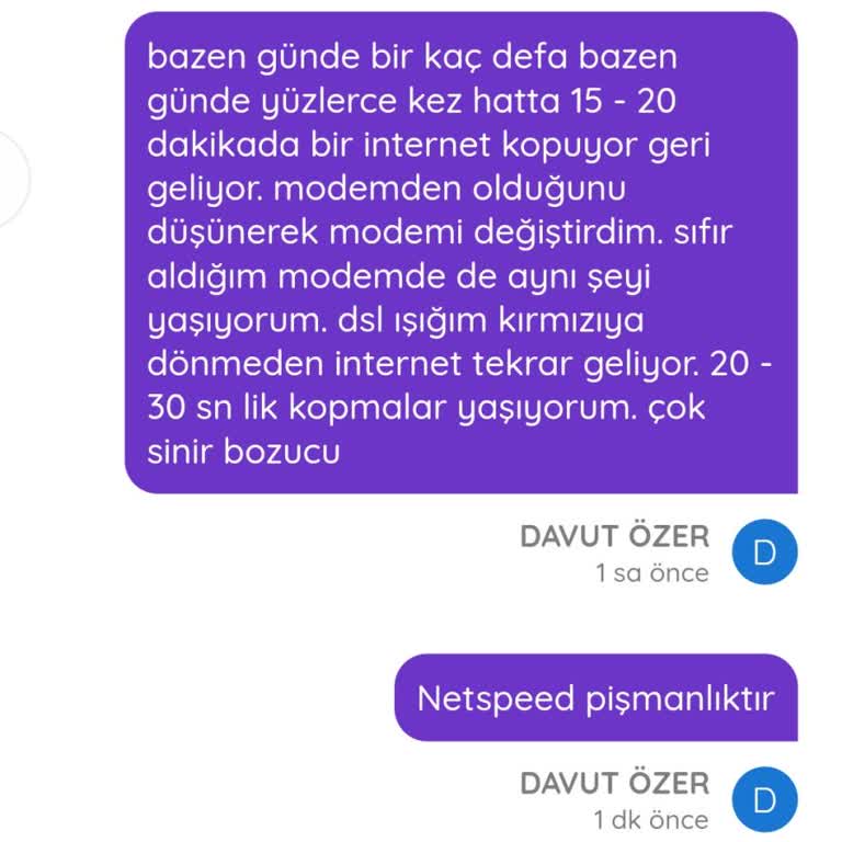 Netspeed Destek Kaydıma Cevap Dahi Vermiyor