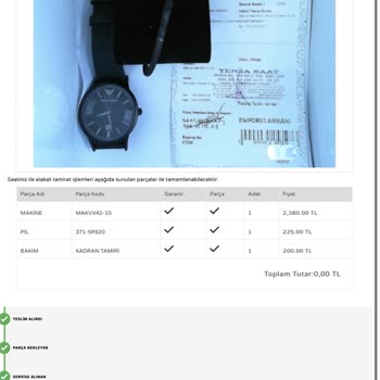 Saat & Saat 3 Yılda 4 Kez Aynı Şekilde Arızalanan Ürün