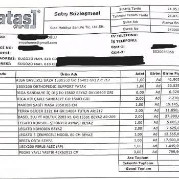 Alanya Enza Home Alışveriş Mağduriyeti