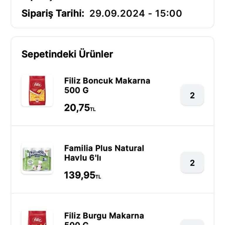 Migros Sanal Market Alışverişim