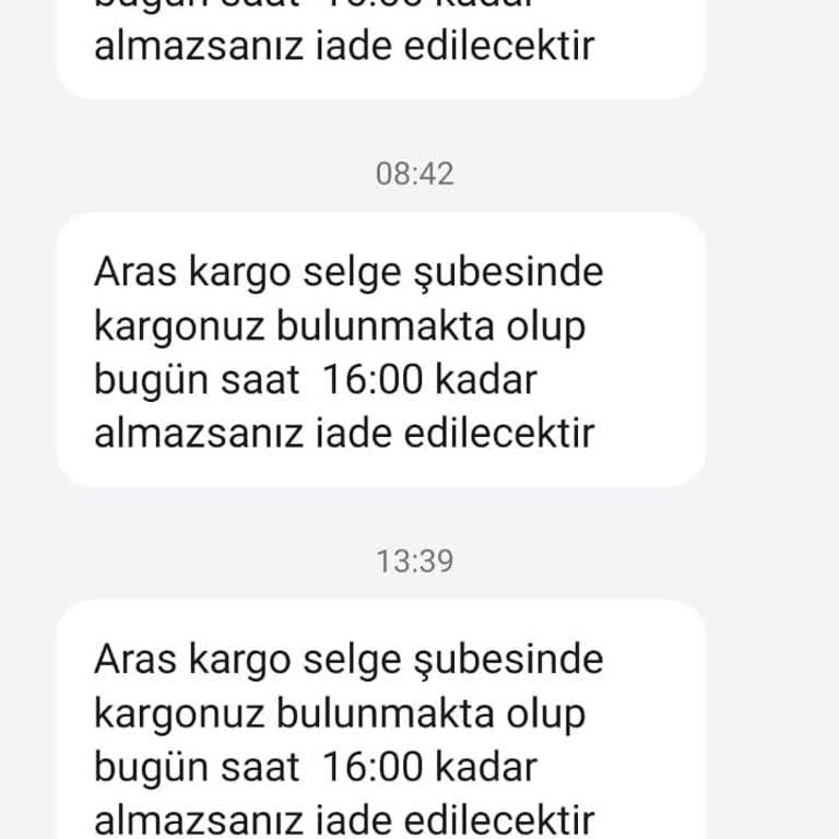 Aras Kargo Şube Çalışanları Tehdit Mesajları Atıyor