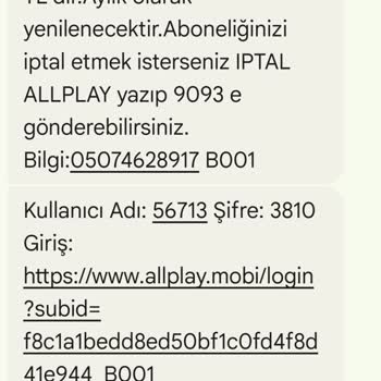 Türk Telekom E Onaysız Allplay Aboneliği