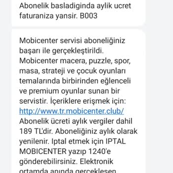 Vodafone Hattımda İzinsiz Üyelik ve Fatura Sorunu