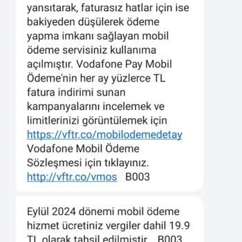 Vodafone Hattımda İzinsiz Üyelik ve Fatura Sorunu