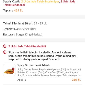 Trendyol Sipariş İptali Yapılmaması Ve Para İadesi Yapılmaması