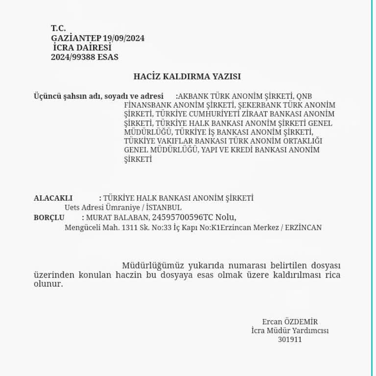 VakıfBank Fek Yazısı Olduğu Halde Blokeler Kaldırılmıyor
