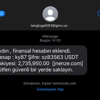 Gelen Şüpheli SMS