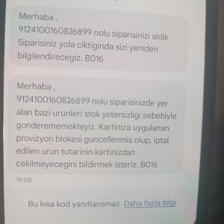 A101 Kapıda Gelmeyen Sipariş