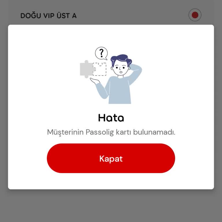 Müşterinin Passolig Kartı Bulunamadı Hatası