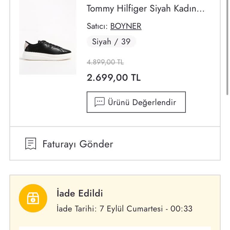 Boyner Hopi Uygulamasında İadenin Gerçekleşmemesi