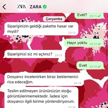 Zara Gönderilmeyen Ürünü Gönderdik Diyorlar