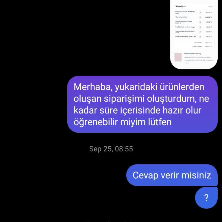 Nepenthe Accessory İletişimsizlik Ve Sipariş Durumu Hakkında Bilgi Vermemek