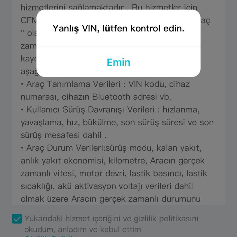 CFMOTO VINN Kodu Hatası