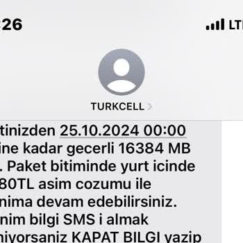 Turkcell İnternet Paketleri Hızla Tükeniyor