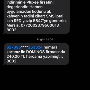 Pluxee Domino's Pizza Siparişinde Para Kesmesine Rağmen Sipariş Yok
