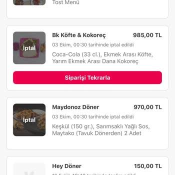 Yemek Sepeti İzinsiz Para Çekimi