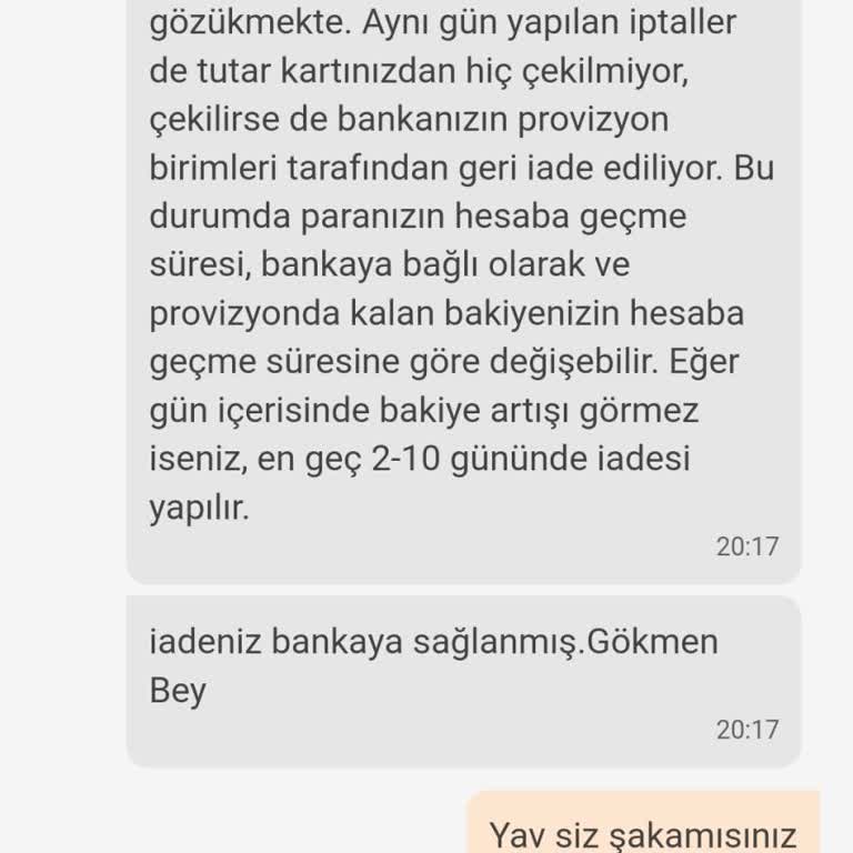 Trendyol Paramı İade Etmiyor