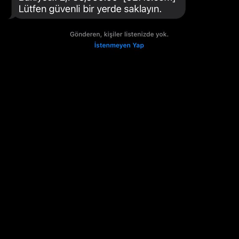 Apple İmessage Banka Problemi