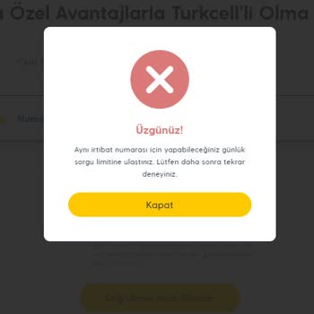 Turkcell E-Devlet Onayında Sürekli Sunucu Hatası