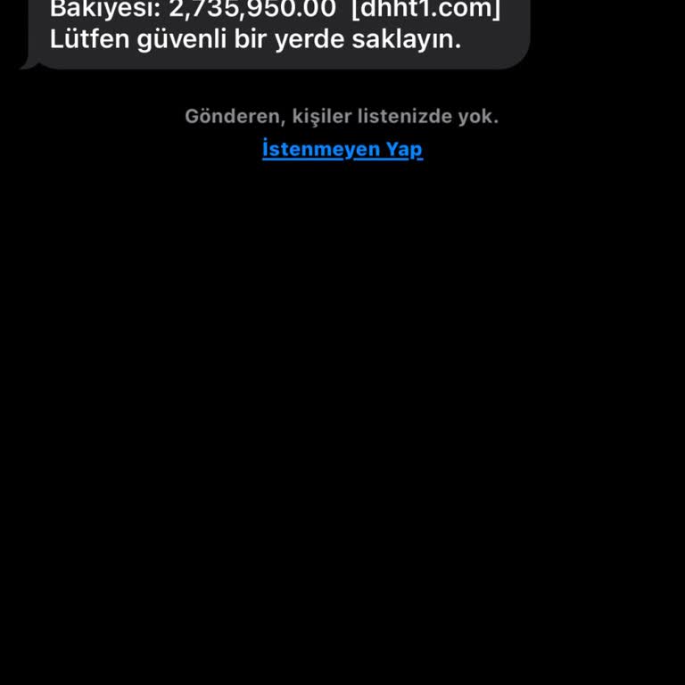 Finansal Hesabın Eklendi Diye Gelen SMS